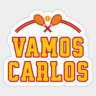 Vamos Carlos Tennis Fan Sticker